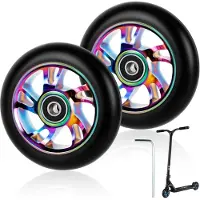 Merkloos Stunt-Scooter-Räder, 100 mm - Härte 88A mit ABEC-9-Lagern (2 Stück)