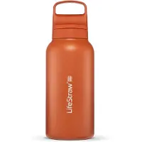 Dripio Wasserfilterflasche 1 L Edelstahl – Kyoto Orange