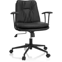 Dripio Bürostuhl SMALLO, Kunstleder, Schwarz, höhenverstellbar