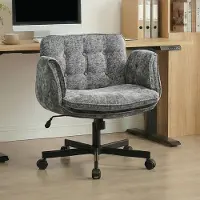 Rolipo Bürostuhl für den Einsatz im Homeoffice, Drehstuhl, mit Rollen, höhenverstellbar, klappbare Armlehnen, maximale Belastbarkeit: 150 kg. Modell: L3