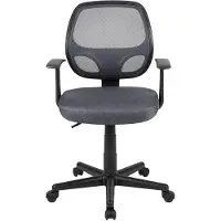 Dripio Mid-Back Mesh Drehstuhl mit Armlehnen, ergonomisch, grau, höhenverstellbar