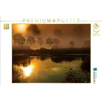 CALVENDO Puzzle Sonnenaufgang über dem See | 500 Teile Lege-Größe 48 × 36 cm Foto-Puzzle für Erwachsene