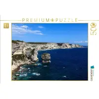 CALVENDO Puzzle Steilküste bei Bonifacio | 500 Teile Lege-Größe 48 × 36 cm Foto-Puzzle für Erwachsene