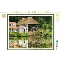 CALVENDO Puzzle Ölmühle Tüschenbroich in Wegberg-Tüschenbroich, aus dem 17. Jahrhundert, heute ein Atelier | 500 Teile Lege-Größe 48 × 36 cm Foto-Puzzle für Erwachsene