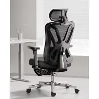 Dripio Ergonomischer Bürostuhl mit 2D-Lendenstütze, 135° Neigung, Schwarz