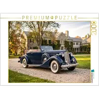 CALVENDO Puzzle Packard Twelve Coupe-Roadster (USA, 1937) vor einem herrschaftlichen Anwesen an der amerikanischen Ostküste | 2000 Teile Lege-Größe 90 × 67 cm Foto-Puzzle für glückliche Stunden