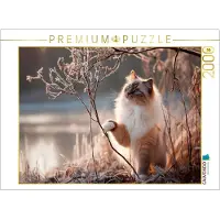 CALVENDO Puzzle Heilige Birma - Zauber des ersten Frosts | 2000 Teile Lege-Größe 90 × 67 cm Foto-Puzzle für glückliche Stunden
