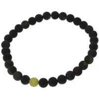 Ostsee-Schmuck Armband "- Kugel 6 mm - Bernstein -" Gr. 19, schwarz (schwarzgrau, bernsteinfarben), Armbänder, Damen, Bernstein, Armband