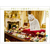 CALVENDO Puzzle Prunksaal Katze mit edler Sammlung r Mäusespielzeuge | 2000 Teile Lege-Größe 90 × 67 cm Foto-Puzzle für glückliche Stunden