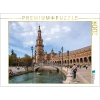 CALVENDO Puzzle Plaza de Espana mit Kanal | 2000 Teile Lege-Größe 90 × 67 cm Foto-Puzzle für glückliche Stunden