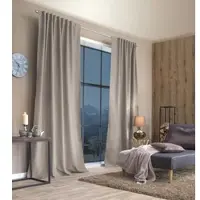 HOMEbasics Gardine HOME BASICS "ESKIMO, 1 Stück, Thermo, Multifunktionsband, blickdicht" Gr. 5, beige (natur), B:135cm H:300cm, Polyester, Polyester, Gardinen, Gardine, Thermostoff Uni ESKIMO