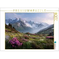 CALVENDO Puzzle Mit duftenden Blumenwiesen und schneebedeckter Gipfel begint der Sommer | 2000 Teile Lege-Größe 90 × 67 cm Foto-Puzzle für glückliche Stunden