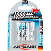 Ansmann Micro AAA Akku 1000 mAh Hohe Kapazität