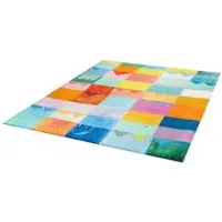 Wash & dry Teppich "Sonnenstadt" Gr. 3, bunt, B:140cm H:9mm L:200cm, Kunstfaser, BY KLEEN-TEX, Teppiche, Teppich, rutschhemmend, waschbar, Wohnzimmer, Topseller