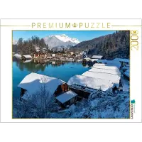 CALVENDO Puzzle Bootshäuser am Königssee | 2000 Teile Lege-Größe 90 × 67 cm Foto-Puzzle für glückliche Stunden