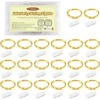 SURIGHT Lichterketten mit Batteriebetrieb – Set mit 20 – LED-Feenlichter – 1 Meter – 10 LEDs – Kupferdraht-Lichterkette – Wasserdicht – Für festliche Anlässe