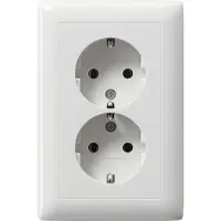Gira Steckdose 2f rws glz Standard 55 UP IP20 VP
