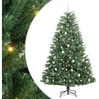 vidaXL Künstlicher klappbarer Weihnachtsbaum Grün 210 cm
