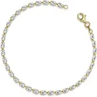 Firetti Armband "Schmuck Geschenk Silber 925 Armschmuck Armkette Kugelkette" Gr. 19, gold (silberfarben, gelbgoldfarben), Armbänder, Herren, 19, Silber 925 (Sterlingsilber), Armband, Made in Germany