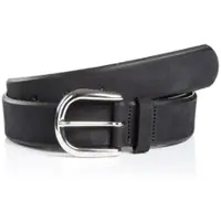 MONTI Ledergürtel "PAVIA", Damen, Gr. 105, schwarz, Rindsleder, unifarben, Gürtel Ledergürtel, aus Nubukleder mit glänzender Dornschließe – 3,5 cm breit
