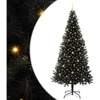 vidaXL Weihnachtsbaum Schwarz 240 cm PVC