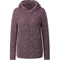 Witt Strickpullover "Kapuzen-Pullover Kapuzenpullover in Ripp-Optik", Damen, Gr. 46, burgund, Strick, , Sportlich, Pullover Strickpullover