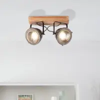 Lightbox Rustikaler Strahler im Retro Look mit 2 Köpfen