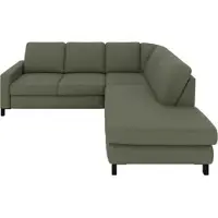 Set One By Musterring Ecksofa "MR365", turtle, B:233cm H:84cm T:219cm, 100% Polyester, Sofas, Ecksofa, Mit flacher 15 cm Armlehne, wahlweise in 3 Materialien, 233 x 219 cm