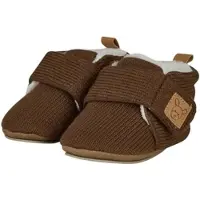 Sterntaler Krabbelschuh "Baby Krabbelschuhe Strick", Mädchen, Gr. 18, braun, Schuhe Krabbelschuh