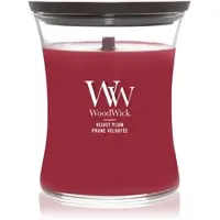 Woodwick Velvet Plum Duftkerze mit Holzdocht 275 g