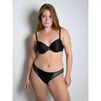 Passionata Bügel-BH "MISS JOY", Damen, Gr. 85, Cup D, schwarz, Mikrofaser;Tüll, Obermaterial: 76% Polyamid, 24% Elasthan, BHs Bügel-BH, mit Multiway-Trägern, Mikrofaser, Schmetterlingsmotiv vorn