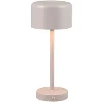 TRIO REALITY LEUCHTEN LED Tischleuchte "JEFF", grau, 1, Ø 12,6cm H: 30cm, 1 Stk., Leuchten, Akku Tischlampe mit USB-C Anschluss, Touchdimmer 4 Stufen, Höhe 30cm, LED Tischleuchte