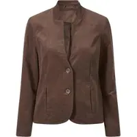 Witt Blusenblazer "Cord-Blazer Cordblazer", Damen, Gr. 46, braun (schoko), Cord, , Modisch, Blazer Blusenblazer