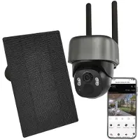 Emos GoSmart Außenkamera mit Akku, Modell IP-1200G WASP, mit WLAN und Solarpanel