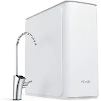 Vevor Umkehrosmoseanlage Untertisch 800 GPD 8-stufig Wasserfilter Tanklo, für Haushalt, 2:1 Reinwasser zu Abwasser, pH 7,5–8,5, Smarter Edelstahlhahn mit TDS-Anzeige, Filterwechsel in 3 Sekunden, CE