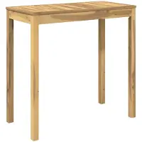 Syfax Gartenbar-Tisch Weiß 108,5 x 55 x 105 cm Massivholz Akazie