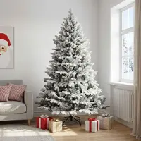 Syfax Künstlicher klappbarer Weihnachtsbaum 210 cm PVC und Metall