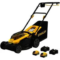 Stanley Black & Decker Deutschland Akku-Rasenmäher 37 cm, 18 V inkl. 2 x 4,0 Ah Akku + Ladegerät