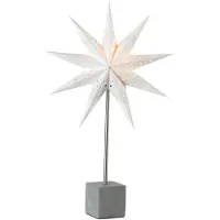 Markslöjd MARK SLÖJD STERN+LICHT STEHLAMPE HARD WEIß BETON METALL STAR 35x58cm DEKO 702469