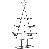 Syfax Metall-Weihnachtsbaum zum Dekorieren Schwarz 105 cm