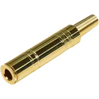 S-Conn Klinkenkupplung Mono 6,3mm Metall, vergoldet