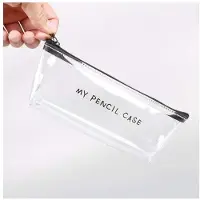 Merkloos Solidchoice – Transparenter PVC-Stiftekontainer mit Reißverschluss
