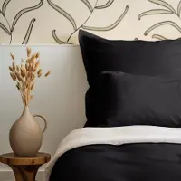 OEM Dekbedovertrek 200x200 cm, ägyptische Baumwolle, Mako-Satin, Anthrazit