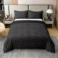 OEM Kingsize-Dekbedovertrek mit Leopardenmuster, 100% Baumwolle, 228x228 cm