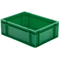 LA-KA-PE LA KA PE Transportstapelkasten grün L400xB300xH145mm Wände / Boden geschlossen PP - TK400/ 145-0