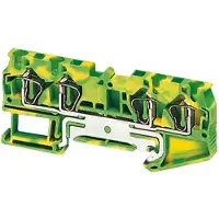 Schneider Electric NSYTRR44PE Linergy-TR, Schutzleiterklemme, mit Zugfederanschluss,für Leiterquerschnitt 4mm2,mit 4 Anschlüsse,in Farbe Gelb-Grün - 50 Stück