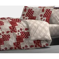 OEM Bettwäsche-Set 100% Baumwolle, Doppelbett 250x250 cm + 2 Kissen 52x82 cm