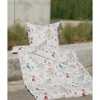 OEM Seersucker-Bettwäsche Tango 155x220+80x80 cm rot-beerenblau