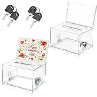OEM Acryl-Dispenserbox, abschließbar, transparent, 2 Stück