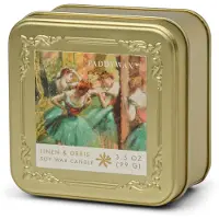 PADDYWAX Impressionist Degas "Tänzerinnen, Rosa & Grün" Duftkerze im Blechgehäuse, 99g